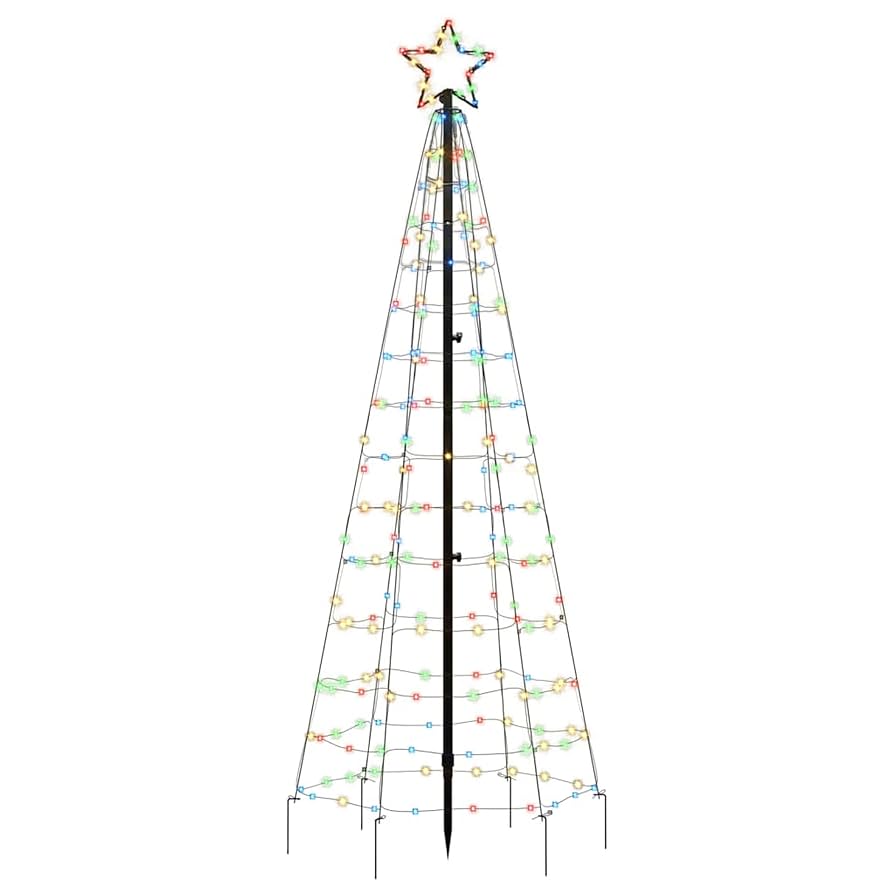 red tree① Nearly Natural 8-ft Fraser Fir Pre-lit Flocked Red